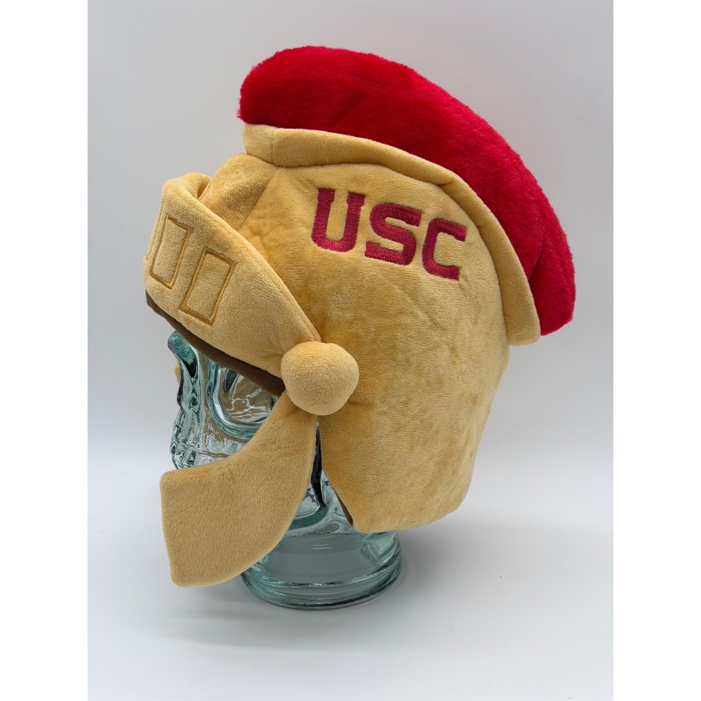 USC Trojans Plush Trojan Helmet Hat FOCO NCAA Fan Gear Gold Red Warrior Hat